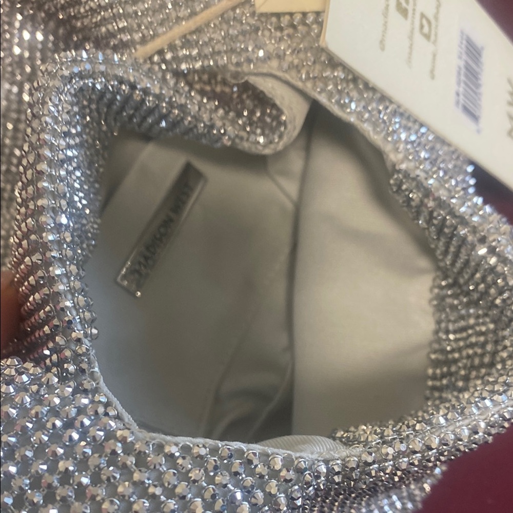 Madison West Silver Rhinestone Bag - Picture 3 of 4